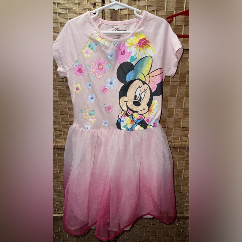 Disney Pink Minnie Mouse Kids Casual Dress